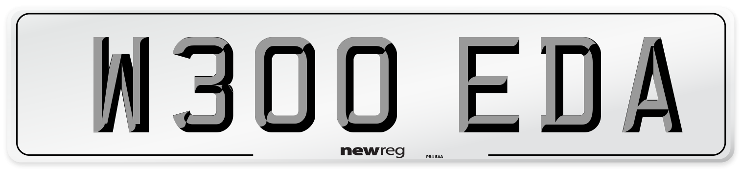 W300 EDA Number Plate from New Reg